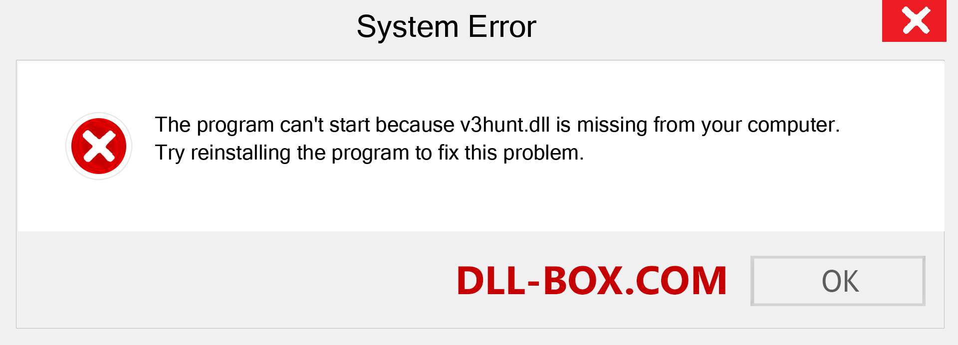  v3hunt.dll file is missing?. Download for Windows 7, 8, 10 - Fix  v3hunt dll Missing Error on Windows, photos, images